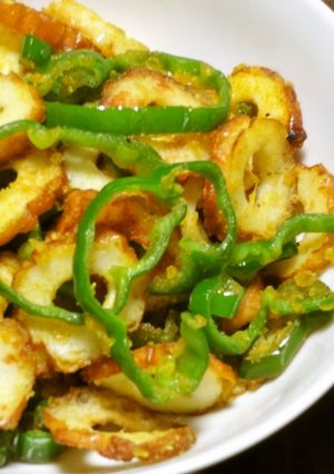竹輪とピーマンのカレー焼き-レシピのメイン写真