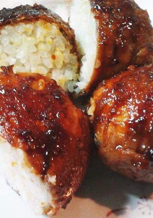 ☆玄米ご飯で肉巻きおにぎり☆-レシピのメイン写真
