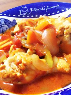 鶏肉のトマト煮♡-レシピのメイン写真
