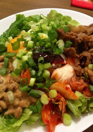 豚キム納豆たまご丼-レシピのメイン写真
