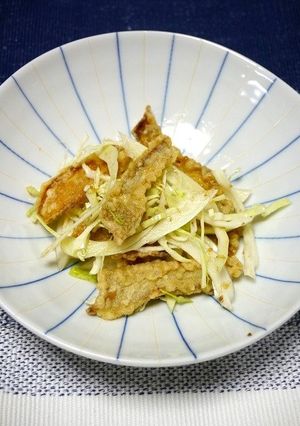 簡単！生姜天とキャベツの和風和え-レシピのメイン写真