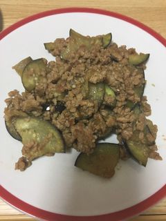 超簡単ナスとひき肉の味噌炒め-レシピのメイン写真