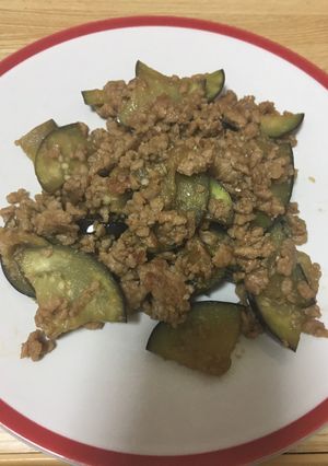 超簡単ナスとひき肉の味噌炒め-レシピのメイン写真