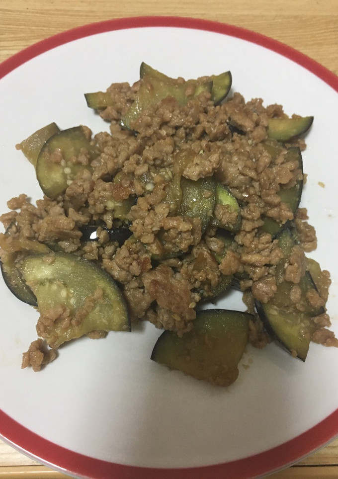 超簡単ナスとひき肉の味噌炒め-レシピのメイン写真