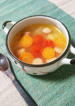 うちの定番！トマトとウインナーのスープ-レシピのメイン写真
