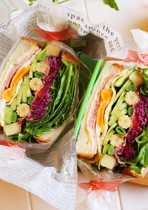 ヤングコーン入りのわんぱくサンド✨-レシピのメイン写真