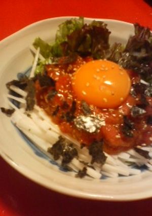 中落ちまぐろユッケ♪-レシピのメイン写真