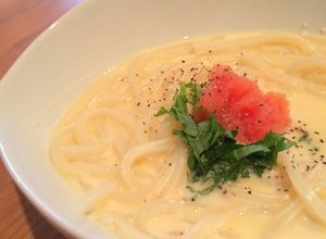 簡単☆５分で！濃厚明太クリームうどん♩-レシピのメイン写真