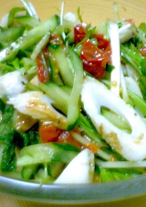 簡単セミドライトマトで☆ちくわ野菜サラダ-レシピのメイン写真