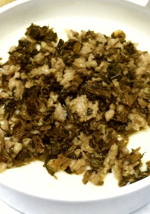 高菜豚そぼろの蒸し卵-レシピのメイン写真