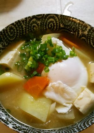 タマゴがメイン♬朝の為の具沢山お味噌汁♥-レシピのメイン写真