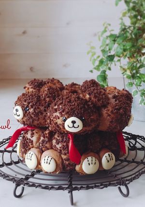 ユニベアシティのモカ風♡ぬいぐるみパン♡-レシピのメイン写真