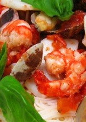 冷製魚介とトマトの素麺-レシピのメイン写真