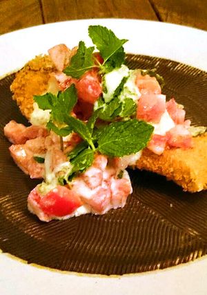 銀ざけフライのトマトミントソース-レシピのメイン写真