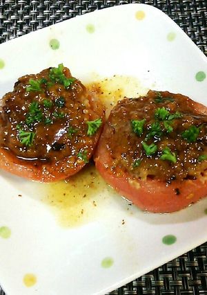 簡単♡醤油麹deうまてりトマバーグ♪-レシピのメイン写真