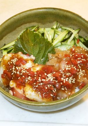 魚介の梅漬け丼-レシピのメイン写真