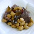 大豆と昆布と牛肉の炊き合わせ