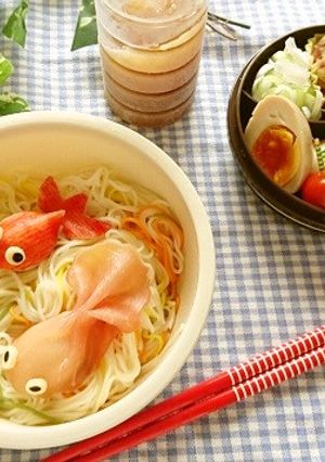 金魚のぶっかけそうめん弁当-レシピのメイン写真