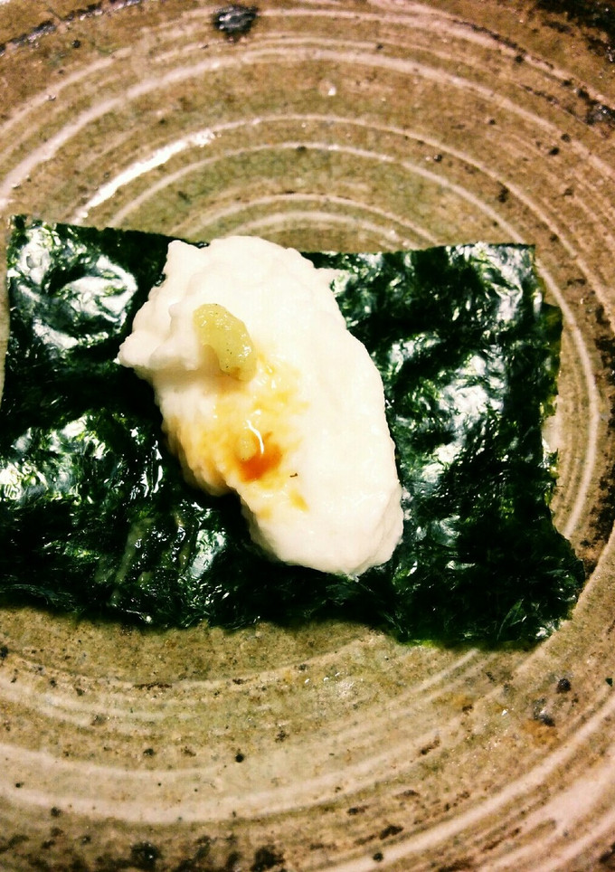 海苔に大和いものっけ-レシピのメイン写真