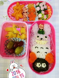 キャラ弁☆トトロ & まっくろくろすけ-レシピのメイン写真
