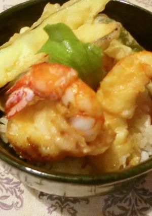 ♪ボリューム満点!我が家のエビ天丼-レシピのメイン写真