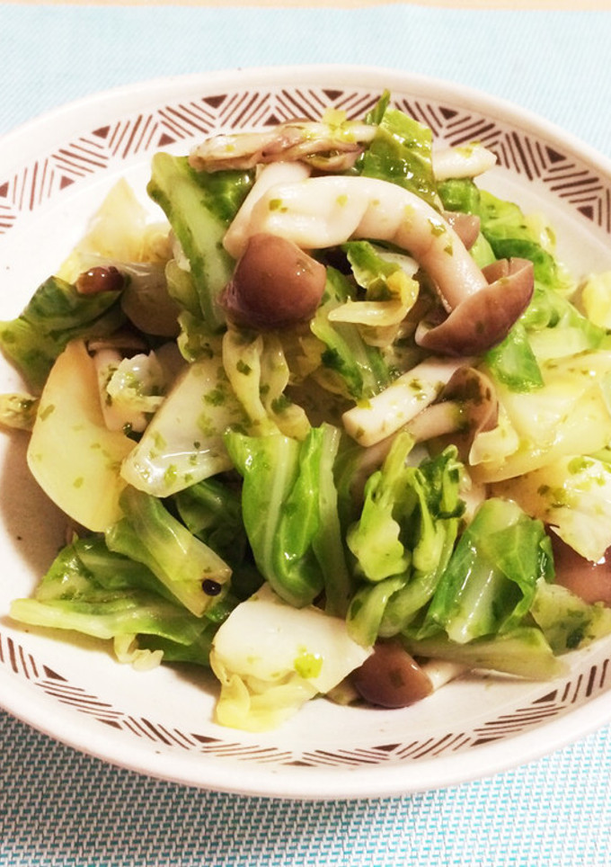 キャベツときのこの青海苔和え-レシピのメイン写真