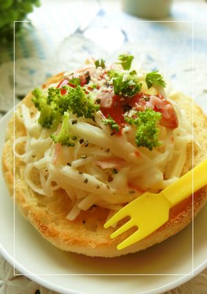 朝ごはんに♡モッツァレラパスタマフィン-レシピのメイン写真