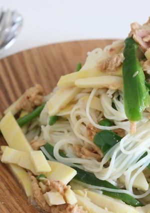 筍でチンジャオロース風そうめん-レシピのメイン写真