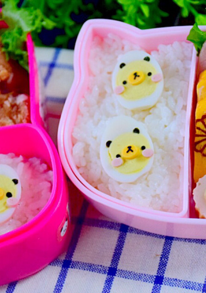 幼稚園 お弁当♡うずらの卵でクマ パンダ-レシピのメイン写真