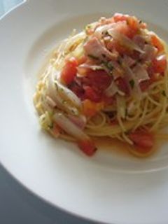 トマトとバジルの冷製パスタ-レシピのメイン写真