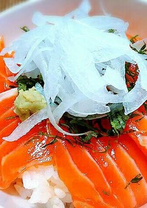 最後の一滴でサーモンの漬け丼-レシピのメイン写真