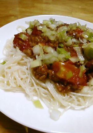 めみ単単（坦々）そうめんチャンプルー-レシピのメイン写真