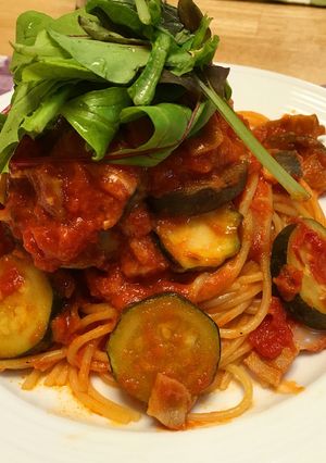 ＊夏野菜のトマトソースパスタ＊-レシピのメイン写真