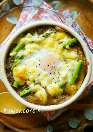 m簡単！残りカレーの半熟卵ドリア-レシピのメイン写真