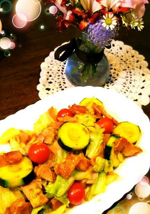 ズッキーニとキャベツのカレー風味-レシピのメイン写真