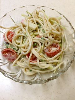 夏に美味しいかまぼこの冷製パスタ-レシピのメイン写真
