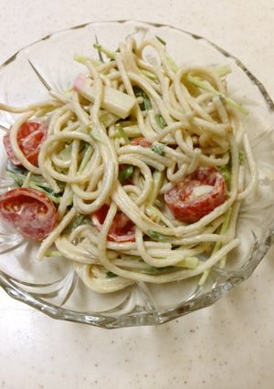 夏に美味しいかまぼこの冷製パスタ-レシピのメイン写真