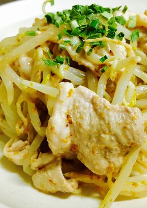 もやしと豚肉のピリ辛ゴマだれ和え-レシピのメイン写真