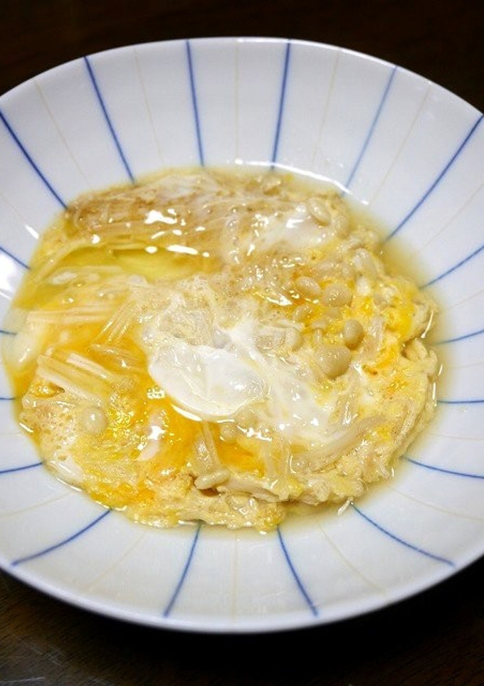 レンジで1分40秒！ほんだしエノキ丼-レシピのメイン写真
