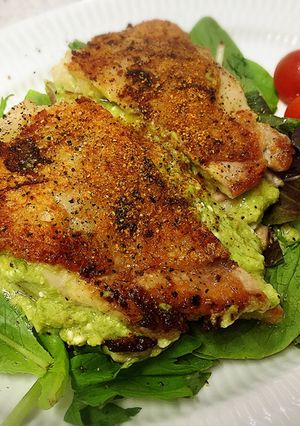 鶏肉のアボカドクリームチーズはさみ焼き-レシピのメイン写真