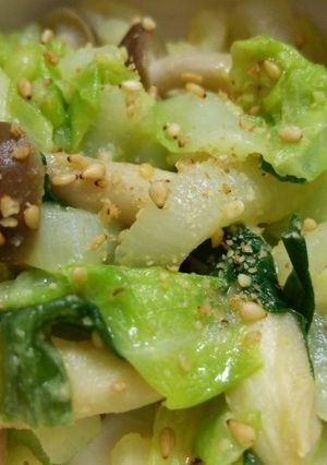きゃべつ＆しめじ de 和からし味噌炒め-レシピのメイン写真