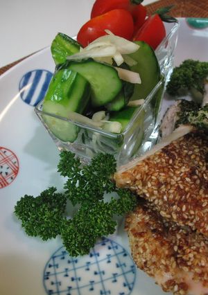 鶏ささみ３種焼（青のり・大葉・胡麻）-レシピのメイン写真