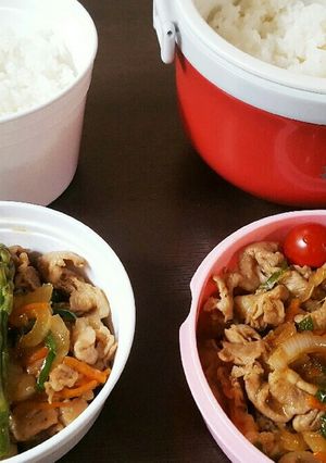 超簡単★豚こまでふんわりスタミナ焼肉弁当-レシピのメイン写真