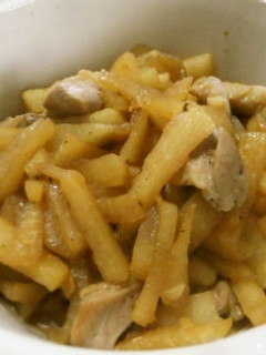 大根と鶏肉のポン酢炒め-レシピのメイン写真