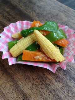 お弁当に♬ヤングコーン人参ピーマン炒め。-レシピのメイン写真