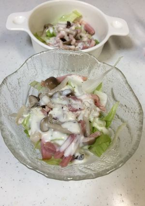 しめじとベーコンのシーザーサラダ-レシピのメイン写真