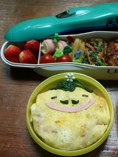 簡単キャラ弁☆ホノボーノのオムライス-レシピのメイン写真