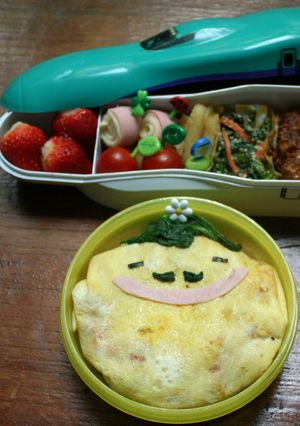 簡単キャラ弁☆ホノボーノのオムライス-レシピのメイン写真