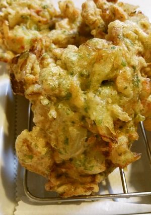 桜えびと♥玉葱と青海苔のかき揚げ♪簡単♪-レシピのメイン写真