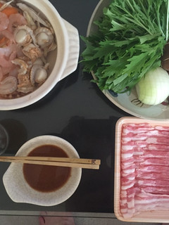 冷房対策で、一人鍋に水菜 de 常夜鍋-レシピのメイン写真